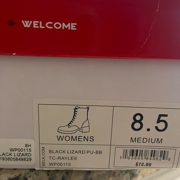 True Craft Black lizard raylee hiker boots size 8.5 - Picture 3 of 6